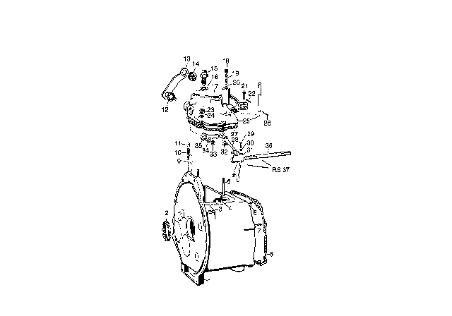 1958 BMW Isetta Gearbox Housing Diagram