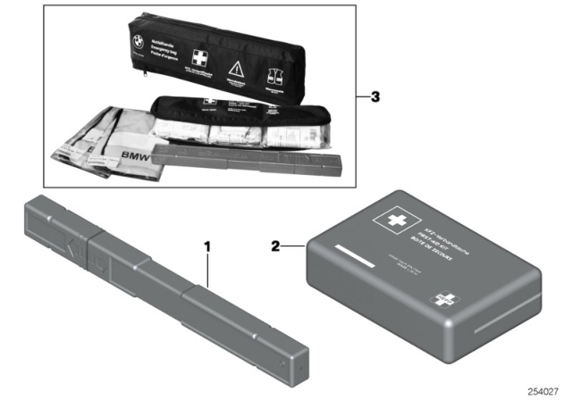 2013 BMW X3 Warning Triangle / First Aid Kit Diagram