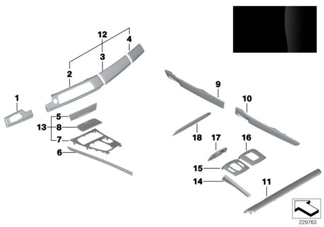 2015 BMW 750Li Individual Wood, Pianolack Schwarz Diagram