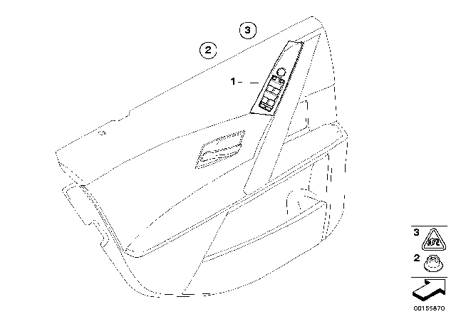 2009 BMW M5 Switch, Window Lifter, Driver's Side Diagram