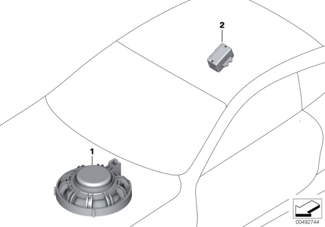 2019 BMW X5 Hands-Free System Diagram