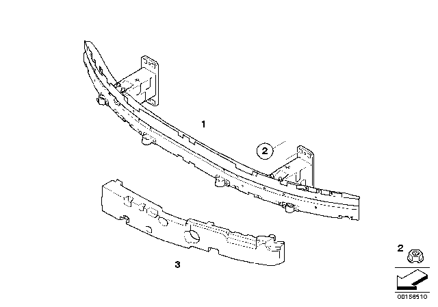 2008 BMW 535i Support, Front Diagram