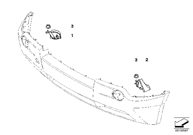 2009 BMW X3 High Pitch Horn Diagram for 61337195893