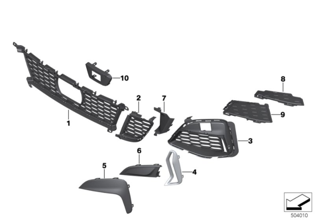 2019 BMW 330i M Trim Panel, Trim Elements Diagram