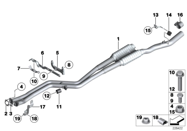 2011 BMW 528i Clamp Diagram for 18207578176