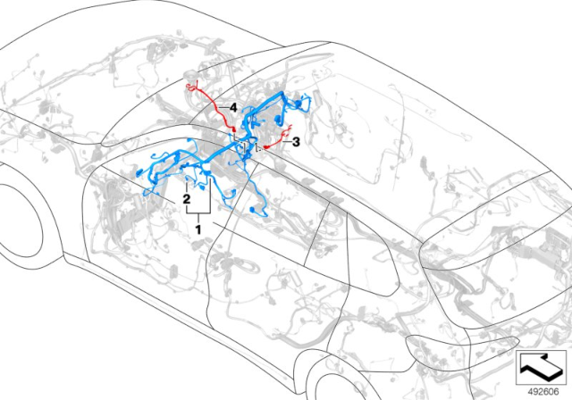 2019 BMW X5 Wiring Harness, Instrument Panel Diagram