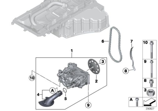 2015 BMW M6 Lubrication System / Oil Pump With Drive Diagram