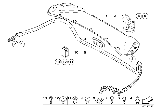 2009 BMW M3 Trim Panel, Rear Trunk / Trunk Lid Diagram 2