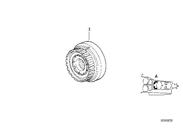 1995 BMW 320i Drive Clutch (A5S310Z) Diagram 1