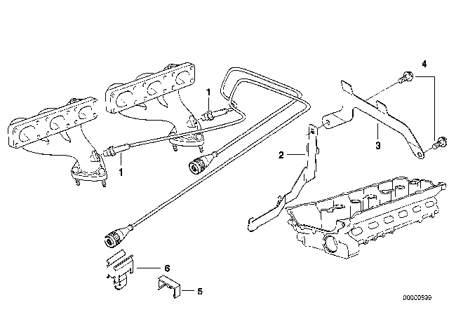 1997 BMW M3 Lambda Probe Fixings Diagram