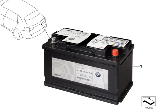 2015 BMW X6 Additional Battery Diagram