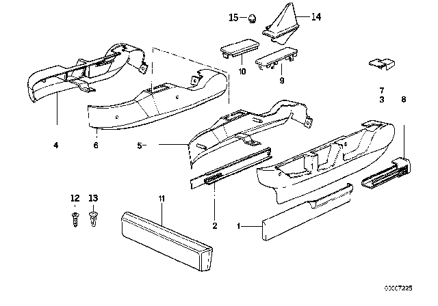 1993 BMW 740i BMW Sports Seat Coverings Diagram