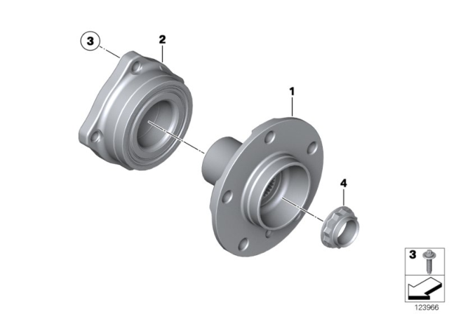 2009 BMW 550i Side Shaft/Wheel Bearings Diagram