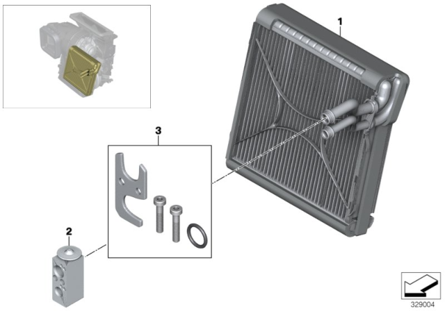 2015 BMW i3 Evaporator / Expansion Valve Diagram