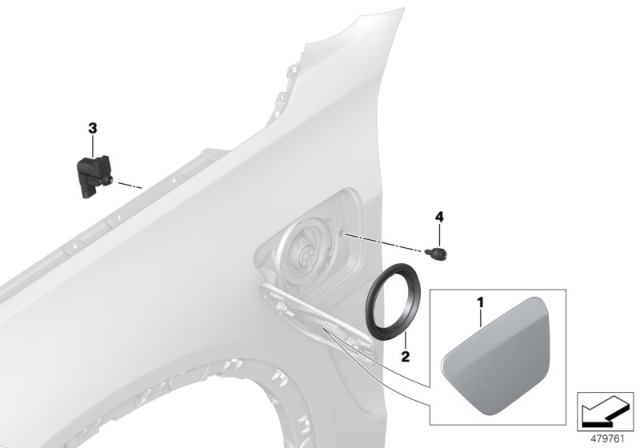 2016 BMW X5 Charging Flap Diagram