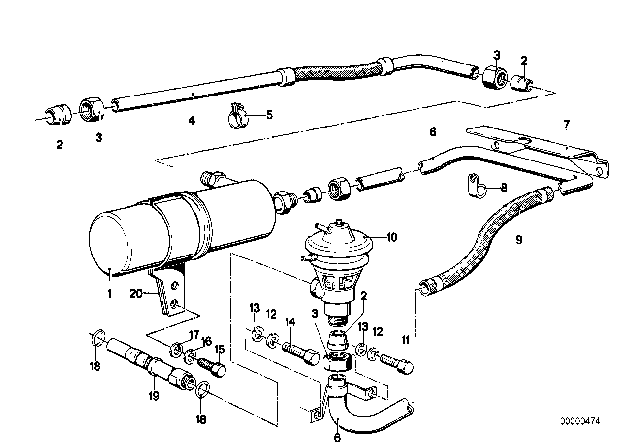 1977 BMW 630CSi Emission Control Diagram 2