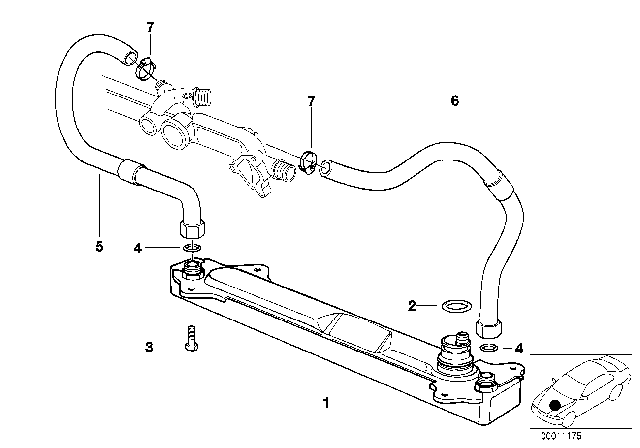 1994 BMW 740iL Transmission Oil Cooling Diagram