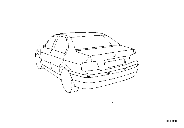 2001 BMW 325Ci Installation Kit, Park Distance Control Diagram