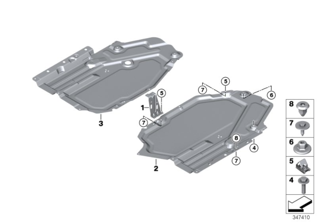 2017 BMW X6 Underbody Paneling Diagram 2