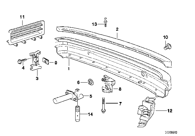 1997 BMW 328i Carrier, Rear Diagram