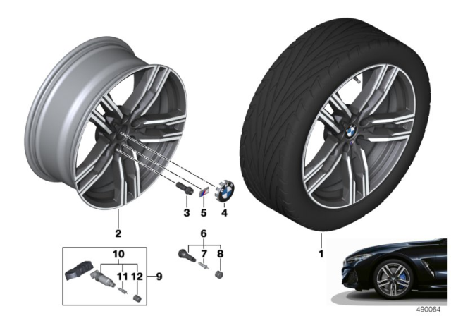 2019 BMW M850i xDrive BMW LA Wheel, Double Spoke Diagram 2