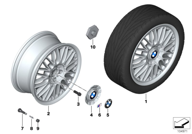 2004 BMW Z4 BMW Compound Wheel M Cross Spoke Diagram