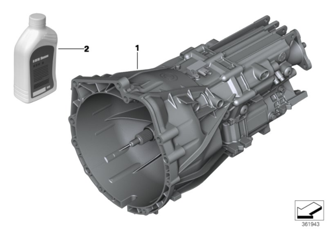 2016 BMW 428i Gran Coupe Exchange 6 Speed Gearbox Diagram for 23007633990