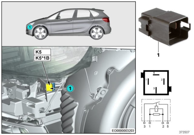 2020 BMW X1 Relay, Electric Fan Motor Diagram 2