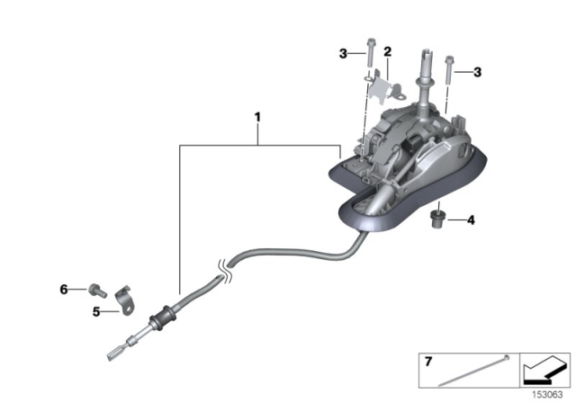 2011 BMW 328i xDrive Gear Shift Steptronic, All-Wheel-Drive Diagram 2