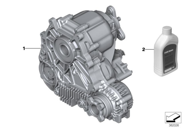 2009 BMW 535i xDrive Transfer Case Diagram for 27107599693