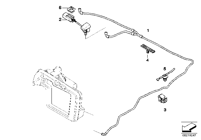 2006 BMW 530xi Single Parts For Windshield Cleaning Diagram