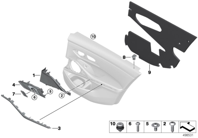 DOOR HANDLE, REAR LEFT Diagram for 51427945685