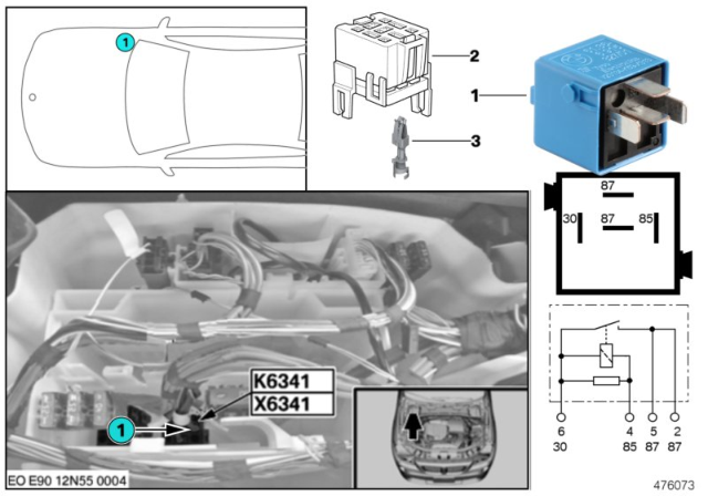 2011 BMW 135i Relay, Load Removal, Ignition / Inject. Diagram