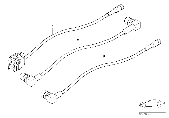 2000 BMW 540i Aerial Cable, Audio/Video Diagram for 61126916308