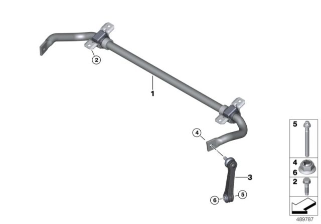 2018 BMW M5 Stabilizer, Rear Diagram for 33557856913