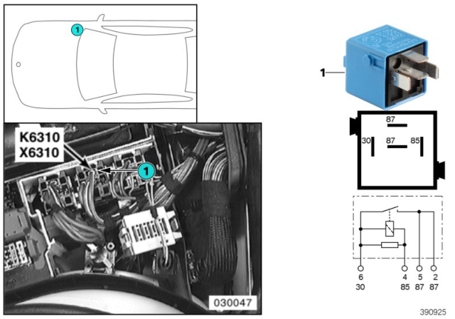 2001 BMW 750iL Relay DME Diagram 1