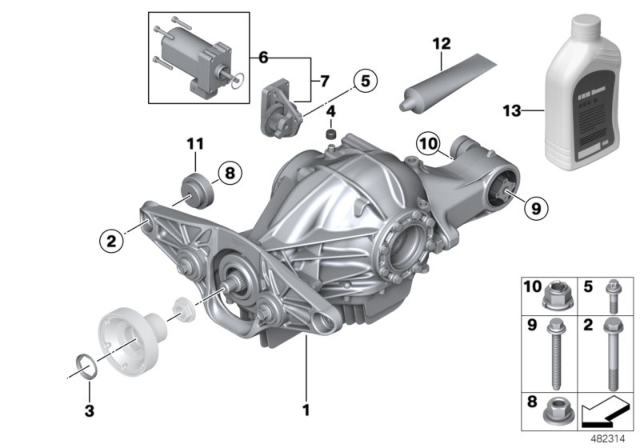 2014 BMW M5 Rear Axle Differential M-Veh Diagram