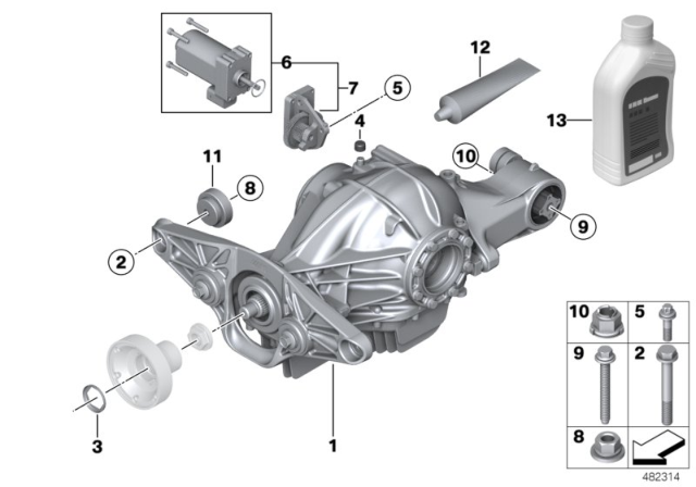 2016 BMW M6 Rear Axle Differential M-Veh Diagram