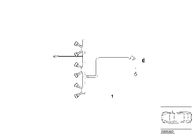 2011 BMW X5 Wiring Harness, Engine, Injector Module Diagram