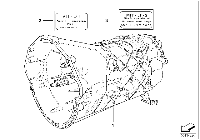 1991 BMW 850i Manual Gearbox S6S 560G Diagram