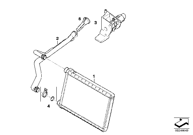 2011 BMW 328i Heat Exchanger Diagram 3