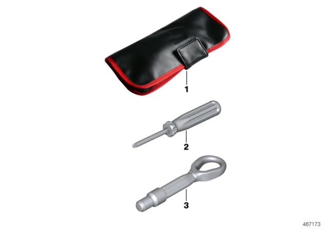 2016 BMW X3 Additional Tool Kit Diagram