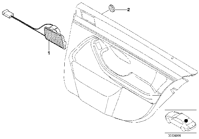 2000 BMW 540i Wagon(E39) Single Parts For HIFI System Diagram 2