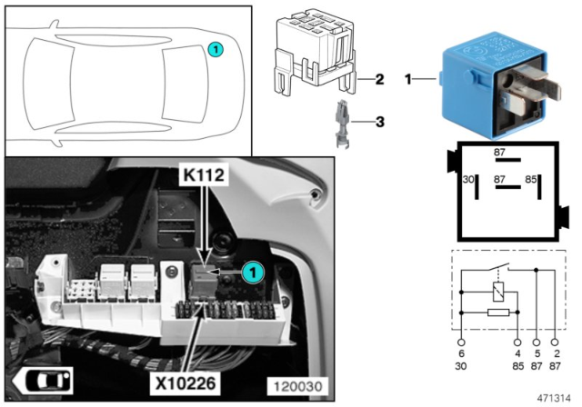 2000 BMW X5 Relay, Tailgate Drive Diagram