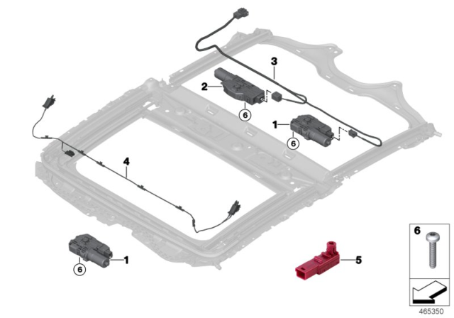 2016 BMW 740i Panorama Glass Roof Diagram 2