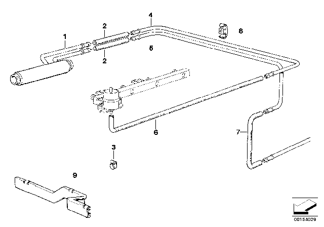 1985 BMW 325e Fuel Cooling System Diagram