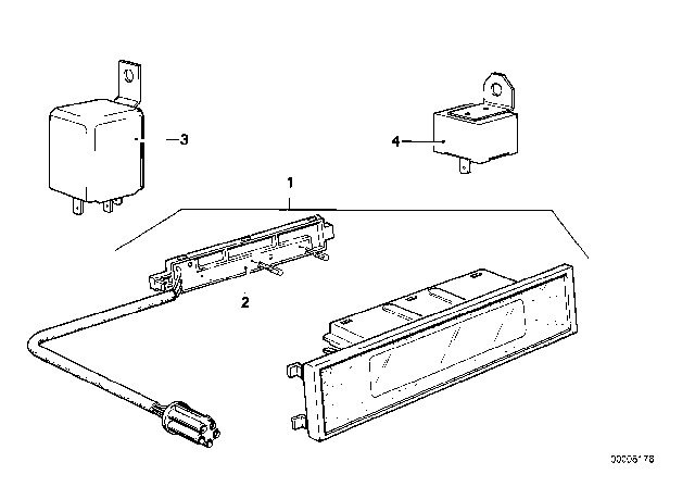 1981 BMW 320i Control Light Safety Belt Diagram