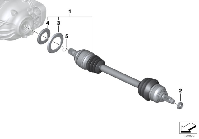 2016 BMW M4 Output Shaft Diagram