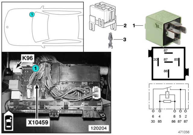 2001 BMW X5 Relay, Fuel Pump Diagram