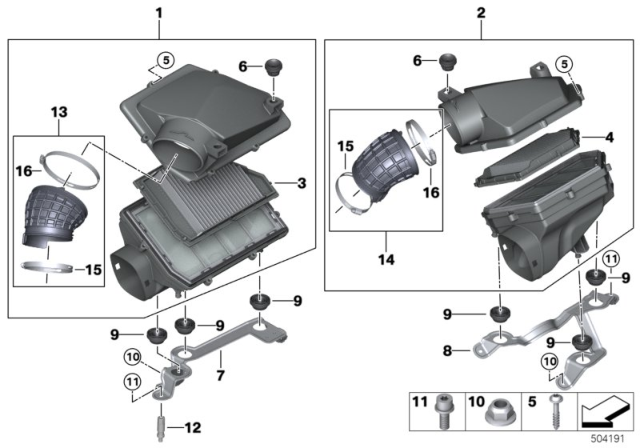 2020 BMW X7 INTAKE MUFFLER Diagram for 13718485630